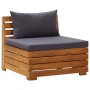 1 pc central sectional sofa with solid acacia wood cushions by vidaXL, Modular outdoor sofas - Ref: Foro24-46690, Price: 100,...