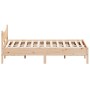 Solid pine wood bed frame 120x190 cm by , Beds and slatted bases - Ref: Foro24-844749, Price: 123,27 €, Discount: %