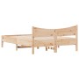 Solid pine wood bed frame 120x190 cm by , Beds and slatted bases - Ref: Foro24-844749, Price: 123,27 €, Discount: %