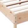 Solid pine wood bed frame 120x190 cm by , Beds and slatted bases - Ref: Foro24-844749, Price: 123,27 €, Discount: %