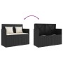 Garden bench with black synthetic rattan cushions by , garden benches - Ref: Foro24-365760, Price: 215,97 €, Discount: %