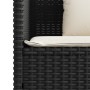 Garden bench with black synthetic rattan cushions by , garden benches - Ref: Foro24-365760, Price: 215,97 €, Discount: %