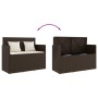 Garden bench with brown synthetic rattan cushions by , garden benches - Ref: Foro24-365762, Price: 204,10 €, Discount: %