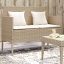 Gartenbank mit Kissen synthetisches Rattan beige von , Gartenbänke - Ref: Foro24-365774, Preis: 176,15 €, Rabatt: %