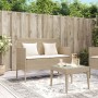 Garden bench with beige synthetic rattan cushions by , garden benches - Ref: Foro24-365774, Price: 176,15 €, Discount: %