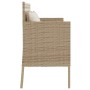 Garden bench with beige synthetic rattan cushions by , garden benches - Ref: Foro24-365774, Price: 176,15 €, Discount: %