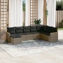 8-teiliges Gartensofa-Set und graue synthetische Rattankissen von , Gartensets - Ref: Foro24-3258651, Preis: 483,85 €, Rabatt: %