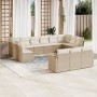 Garden sofa set with cushions 13 pieces beige synthetic rattan by , Garden sets - Ref: Foro24-3258859, Price: 953,24 €, Disco...