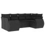 6-piece garden sofa set and black synthetic rattan cushions by , Modular outdoor sofas - Ref: Foro24-3221774, Price: 414,41 €...