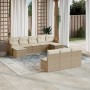 Garden sofa set with beige cushions 10 pieces synthetic rattan by , Garden sets - Ref: Foro24-3258789, Price: 684,73 €, Disco...