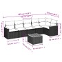 7-piece garden dining set and black synthetic rattan cushions by , Garden sets - Ref: Foro24-3258394, Price: 481,14 €, Discou...