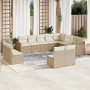 12-teiliges Gartensofa-Set und braune synthetische Rattankissen von , Gartensets - Ref: Foro24-3258873, Preis: 844,99 €, Raba...