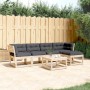 5-piece garden sofa set with solid pine wood cushions by , Garden sets - Ref: Foro24-3217005, Price: 462,47 €, Discount: %