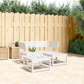 Garden sofa set 3 pieces solid white pine wood by , Garden sets - Ref: Foro24-3216986, Price: 265,33 €, Discount: %