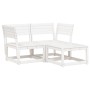 Gartensofa-Set 3-teilig aus massivem weißem Kiefernholz von , Gartensets - Ref: Foro24-3216986, Preis: 265,33 €, Rabatt: %