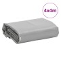 Lona gris 4x4 m 650 g/m² de , Lonas impermeables - Ref: Foro24-156112, Precio: 91,92 €, Descuento: %