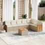 Garden sofa set with beige cushions 8 pcs PE rattan by , Garden sets - Ref: Foro24-3260119, Price: 626,19 €, Discount: %