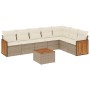 Garden sofa set with beige cushions 8 pcs PE rattan by , Garden sets - Ref: Foro24-3260119, Price: 626,19 €, Discount: %