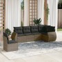 Set de muebles de jardín 6 pzas y cojines ratán sintético gris de , Conjuntos de jardín - Ref: Foro24-3253767, Precio: 435,47...