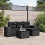 5-teiliges Gartenmöbel-Set und schwarze synthetische Rattankissen von , Gartensets - Ref: Foro24-3254812, Preis: 381,30 €, Ra...