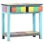 Hand-painted solid mango wood console table 80x35x75 cm by vidaXL, Side tables - Ref: Foro24-286160, Price: 189,66 €, Discoun...