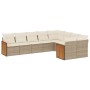 Set de sofás de jardín 9 pzas con cojines ratán sintético beige de , Conjuntos de jardín - Ref: Foro24-3260385, Precio: 763,2...