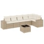 7-piece garden sofa set and beige synthetic rattan cushions by , Garden sets - Ref: Foro24-3222597, Price: 566,63 €, Discount: %