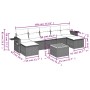 8-teiliges Gartensofa-Set und graue synthetische Rattankissen von , Gartensets - Ref: Foro24-3257026, Preis: 513,57 €, Rabatt: %