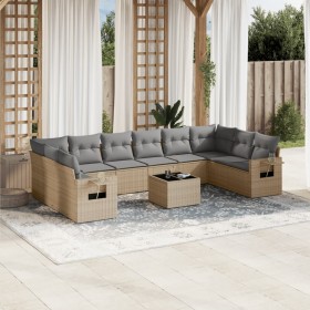 11-teiliges Gartensofa-Set mit beigen synthetischen Rattankissen von , Gartensets - Ref: Foro24-3253016, Preis: 765,45 €, Rab...