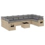 11-teiliges Gartensofa-Set mit beigen synthetischen Rattankissen von , Gartensets - Ref: Foro24-3253016, Preis: 765,45 €, Rab...