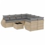 9-teiliges Gartensofa-Set mit beigen synthetischen Rattankissen von , Gartensets - Ref: Foro24-3253496, Preis: 700,66 €, Raba...