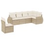 Gartensofa-Set mit Kissen, 6-teilig, beiges synthetisches Rattan von , Gartensets - Ref: Foro24-3253765, Preis: 528,42 €, Rab...