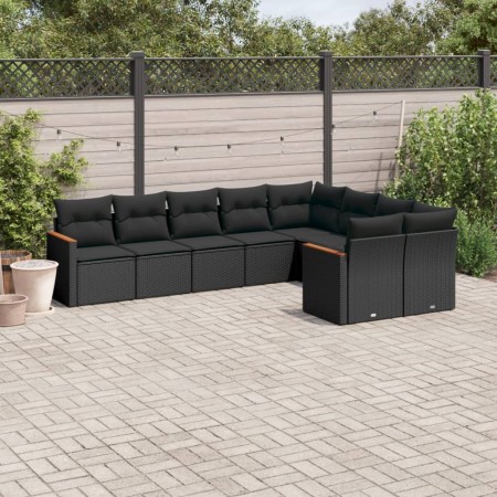 8-piece garden sofa set and black synthetic rattan cushions by , Garden sets - Ref: Foro24-3258702, Price: 632,67 €, Discount: %