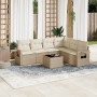 Set sofás de jardín 7 piezas y cojines ratán sintético beige de , Conjuntos de jardín - Ref: Foro24-3252555, Precio: 596,74 €...