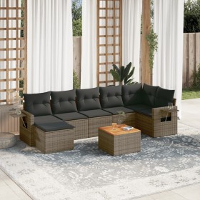 Set de sofás de jardín 8 pzas y cojines ratán sintético gris de , Conjuntos de jardín - Ref: Foro24-3257005, Precio: 537,45 €...