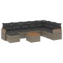 9-teiliges Gartenmöbel-Set und graue synthetische Rattankissen von , Gartensets - Ref: Foro24-3258658, Preis: 532,84 €, Rabat...