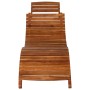 Lounger with solid brown acacia wood table by vidaXL, Loungers - Ref: Foro24-46653, Price: 158,26 €, Discount: %