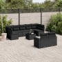 Gartensofa-Set 10-teilig mit schwarzen synthetischen Rattankissen von , Modulare Sofas für den Außenbereich - Ref: Foro24-325...