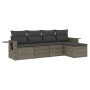 Gartensofa-Set mit Kissen, 5-teilig, graues synthetisches Rattan von , Gartensets - Ref: Foro24-3252427, Preis: 364,50 €, Rab...