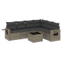 7-teiliges Gartensofa-Set mit grauen PE-Rattan-Kissen von , Gartensets - Ref: Foro24-3252557, Preis: 504,81 €, Rabatt: %