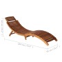 Lounger with solid brown acacia wood table by vidaXL, Loungers - Ref: Foro24-46653, Price: 158,26 €, Discount: %