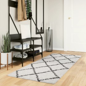 PAMPLONA cream and black modern long pile rug 80x200 cm by , Rugs - Ref: Foro24-375362, Price: 36,83 €, Discount: %