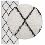 PAMPLONA cream and black modern long pile rug 80x200 cm by , Rugs - Ref: Foro24-375362, Price: 36,83 €, Discount: %