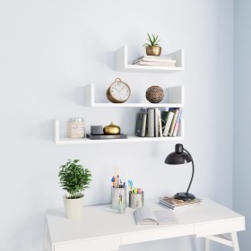 Wall shelf 3 pieces white plywood by vidaXL, Shelves and shelves - Ref: Foro24-800198, Price: 20,11 €, Discount: %