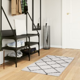 PAMPLONA cream and black modern long pile rug 60x110 cm by , Rugs - Ref: Foro24-375360, Price: 24,81 €, Discount: %