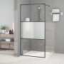 Black semi-frosted ESG glass shower screen 100x195 cm by , Shower walls and screens - Ref: Foro24-152107, Price: 153,91 €, Di...