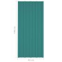 Green galvanized steel roof panel 12 units 100x45 cm by , Ceiling - Ref: Foro24-317211, Price: 71,84 €, Discount: %