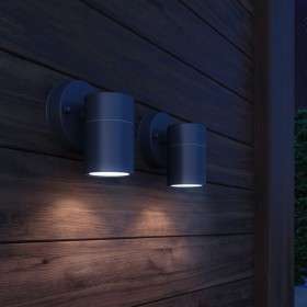 Outdoor wall lamp 2 pcs descending stainless steel by , Outdoor lighting - Ref: Foro24-42420, Price: 28,99 €, Discount: %