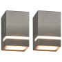 Outdoor wall lamps 2 pcs 35 W silver semicircular by , Outdoor lighting - Ref: Foro24-45650, Price: 26,99 €, Discount: %