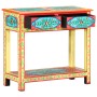 Hand painted solid mango wood console table 80x35x75 cm by vidaXL, Side tables - Ref: Foro24-286159, Price: 199,24 €, Discoun...